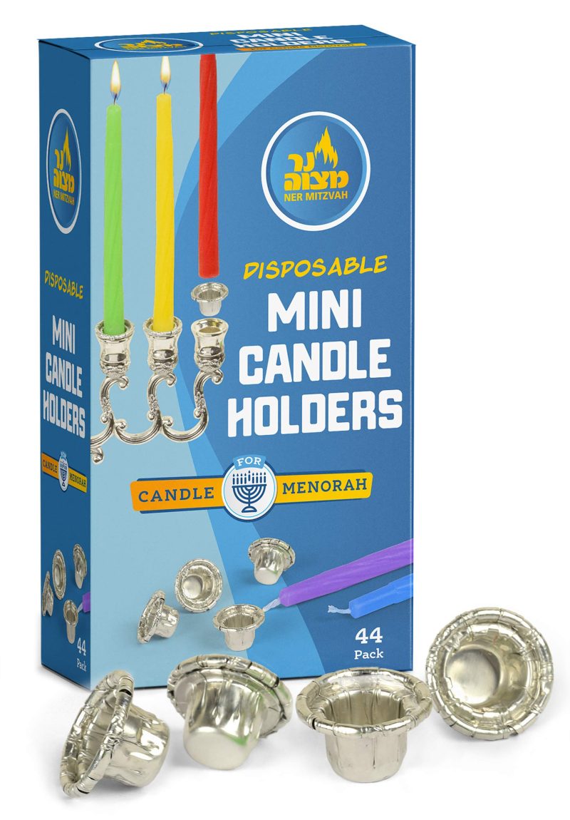 Ner Mitzvah Disposable Mini Holders for Chanukah Candles